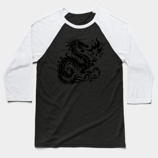 Mystical Dragon Tribal Art Inspired Design Baseball T-Shirt